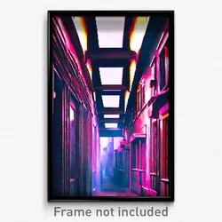 Pixel Art Poster - Stunning Mews (8 Bit Psychedelic Trippy Video Game Print)