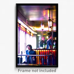 Pixel Art Poster - Glaring Bar (8 Bit Psychedelic Trippy Weird Video Game Print)