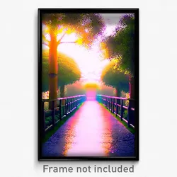 Pixel Art Poster - Energetic Path (8 Bit Psychedelic Trippy Video Game Print)