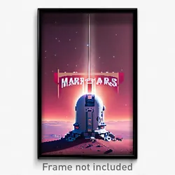 Pixel Art Poster - Prestigious Mars (8 Bit Psychedelic Trippy Video Game Print)