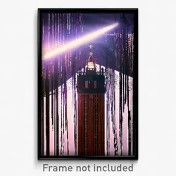 Pixel Art Poster - Webbed Stockholm (8 Bit Psychedelic Trippy Video Game Print)