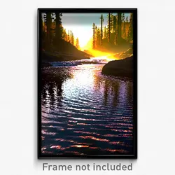 Pixel Art Poster - Bright Creek (8 Bit Psychedelic Trippy Video Game Print)