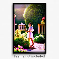Pixel Art Poster - Outstanding Garden (8 Bit Psychedelic Video Game Print)