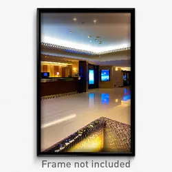 Pixel Art Poster - Remote Hotel Lobby (8 Bit Psychedelic Video Game Print)