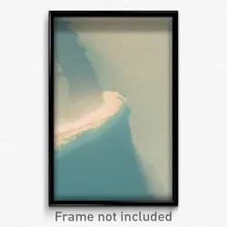 Pixel Art Poster - Light Blue Runoff (8 Bit Psychedelic Trippy Video Game Print)