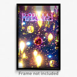 Pixel Art Poster - Bubbly Forgeworks (8 Bit Psychedelic Trippy Video Game Print)