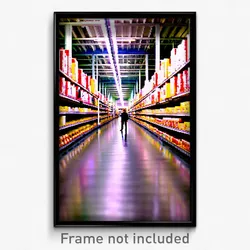 Pixel Art Poster - Colossal Aisle (8 Bit Psychedelic Trippy Video Game Print)