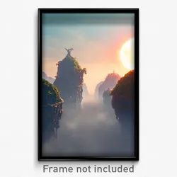 Pixel Art Poster - Warped Respite (8 Bit Psychedelic Trippy Video Game Print)