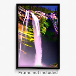 Pixel Art Poster - Showy Falls (8 Bit Psychedelic Trippy Weird Video Game Print)