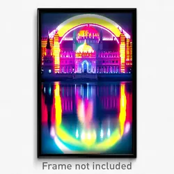 Pixel Art Poster - Alive Budapest (8 Bit Psychedelic Trippy Video Game Print)