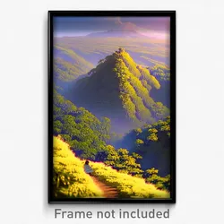 Pixel Art Poster - Dense Plateau (8 Bit Psychedelic Trippy Video Game Print)