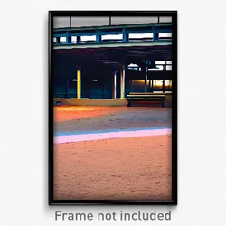 Pixel Art Poster - Complex Dugout (8 Bit Psychedelic Trippy Video Game Print)