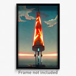 Pixel Art Poster - Electric Fief (8 Bit Psychedelic Trippy Video Game Print)