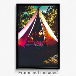 Pixel Art Poster - Treasured Bivouac (8 Bit Psychedelic Trippy Video Game Print)