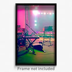 Pixel Art Poster - Distant Music Studio (8 Bit Psychedelic Video Game Print)