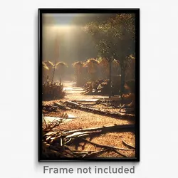 Pixel Art Poster - Dry Meeting Place (8 Bit Psychedelic Trippy Video Game Print)