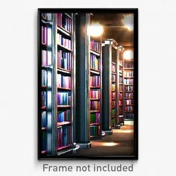 Pixel Art Poster - Metallic Library (8 Bit Psychedelic Trippy Video Game Print)