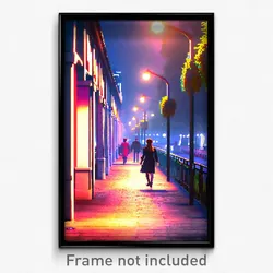 Pixel Art Poster - Modest Promenade (8 Bit Psychedelic Trippy Video Game Print)