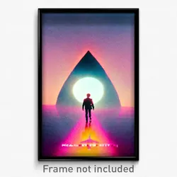 Pixel Art Poster - Meager Ego Death (8 Bit Psychedelic Trippy Video Game Print)
