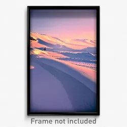 Pixel Art Poster - Frightening Snowfields (8 Bit Psychedelic Video Game Print)