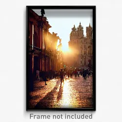 Pixel Art Poster - Warm Mexico City (8 Bit Psychedelic Trippy Video Game Print)