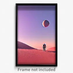Pixel Art Poster - Curvy Mars (8 Bit Psychedelic Trippy Weird Video Game Print)