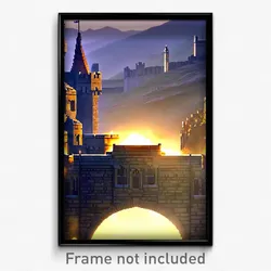 Pixel Art Poster - Thick Fortifications (8 Bit Psychedelic Video Game Print)