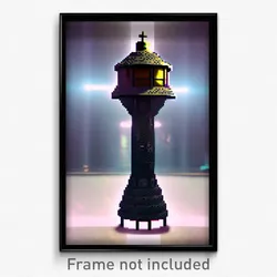 Pixel Art Poster - Rubbery Belfry (8 Bit Psychedelic Trippy Video Game Print)