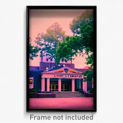 Pixel Art Poster - Hidden Campus (8 Bit Psychedelic Trippy Video Game Print)