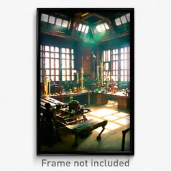 Pixel Art Poster - Exotic Laboratory (8 Bit Psychedelic Trippy Video Game Print)