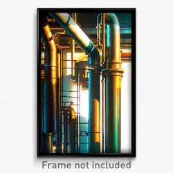 Pixel Art Poster - Magnificent Pipes (8 Bit Psychedelic Trippy Video Game Print)