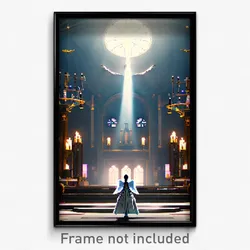 Pixel Art Poster - Angelic Laboratory (8 Bit Psychedelic Video Game Print)