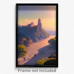 Pixel Art Poster - Simple Province (8 Bit Psychedelic Trippy Video Game Print)