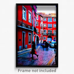 Pixel Art Poster - Vivacious Lisbon (8 Bit Psychedelic Trippy Video Game Print)