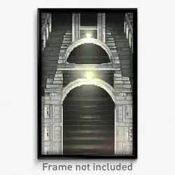 Pixel Art Poster - Clean Catacombs (8 Bit Psychedelic Trippy Video Game Print)