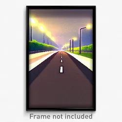 Pixel Art Poster - Realistic Lane (8 Bit Psychedelic Trippy Video Game Print)