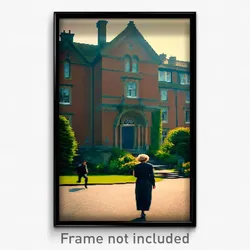 Pixel Art Poster - Extra Large Rectory (8 Bit Psychedelic Video Game Print)