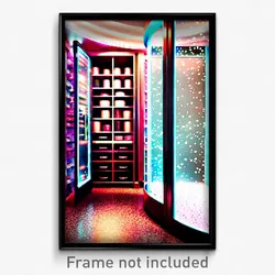 Pixel Art Poster - Bubbly Closet (8 Bit Psychedelic Trippy Video Game Print)