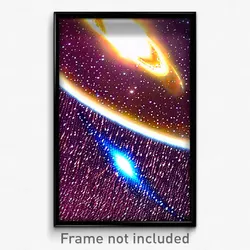 Pixel Art Poster - Bumpy Galaxy Battle (8 Bit Psychedelic Video Game Print)