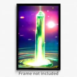 Pixel Art Poster - Liquid Depths (8 Bit Psychedelic Trippy Video Game Print)