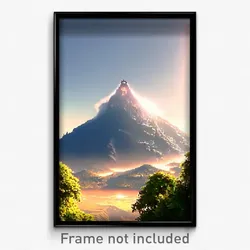 Pixel Art Poster - Notable Mount (8 Bit Psychedelic Trippy Video Game Print)