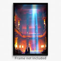 Pixel Art Poster - Treasured Chamber (8 Bit Psychedelic Trippy Video Game Print)