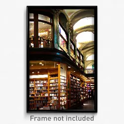 Pixel Art Poster - Fancy Book Store (8 Bit Psychedelic Trippy Video Game Print)