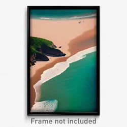 Pixel Art Poster - Wild Beach (8 Bit Psychedelic Trippy Weird Video Game Print)