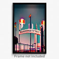 Pixel Art Poster - Normal Baronetcy (8 Bit Psychedelic Trippy Video Game Print)
