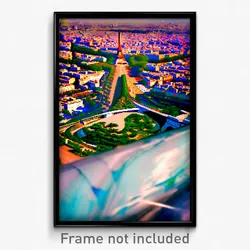 Pixel Art Poster - Distorted Paris (8 Bit Psychedelic Trippy Video Game Print)
