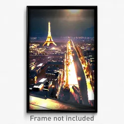 Pixel Art Poster - Metallic Paris (8 Bit Psychedelic Trippy Video Game Print)