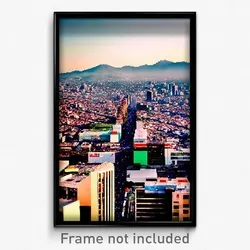 Pixel Art Poster - Clear Mexico City (8 Bit Psychedelic Trippy Video Game Print)