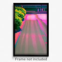 Pixel Art Poster - Famous Lane (8 Bit Psychedelic Trippy Weird Video Game Print)