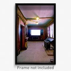 Pixel Art Poster - Aged Entertainment Room (8 Bit Psychedelic Video Game Print)